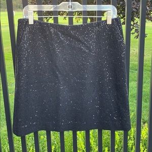 Black sequin Ann Taylor Mini Skirt